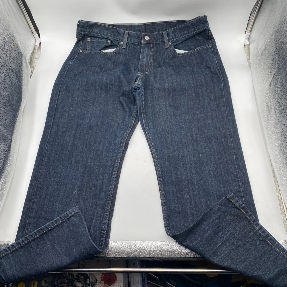 Levi's‎ 559 Relaxed Straight Jeans Mens 38x30 Dark Blue Cotton Denim Work Casual